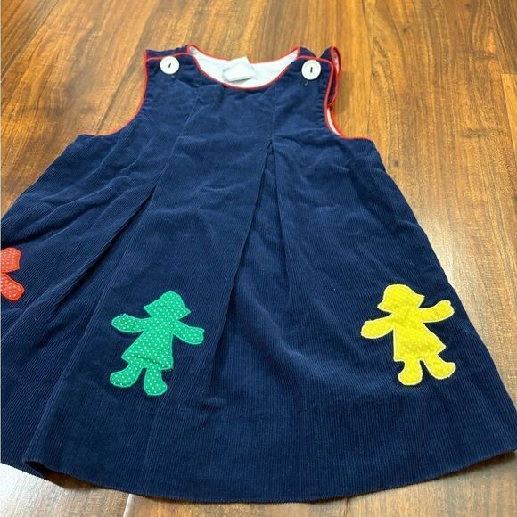 Nursery Rhyme Vintage Navy Corduroy paper doll dress - Picture 2 of 5